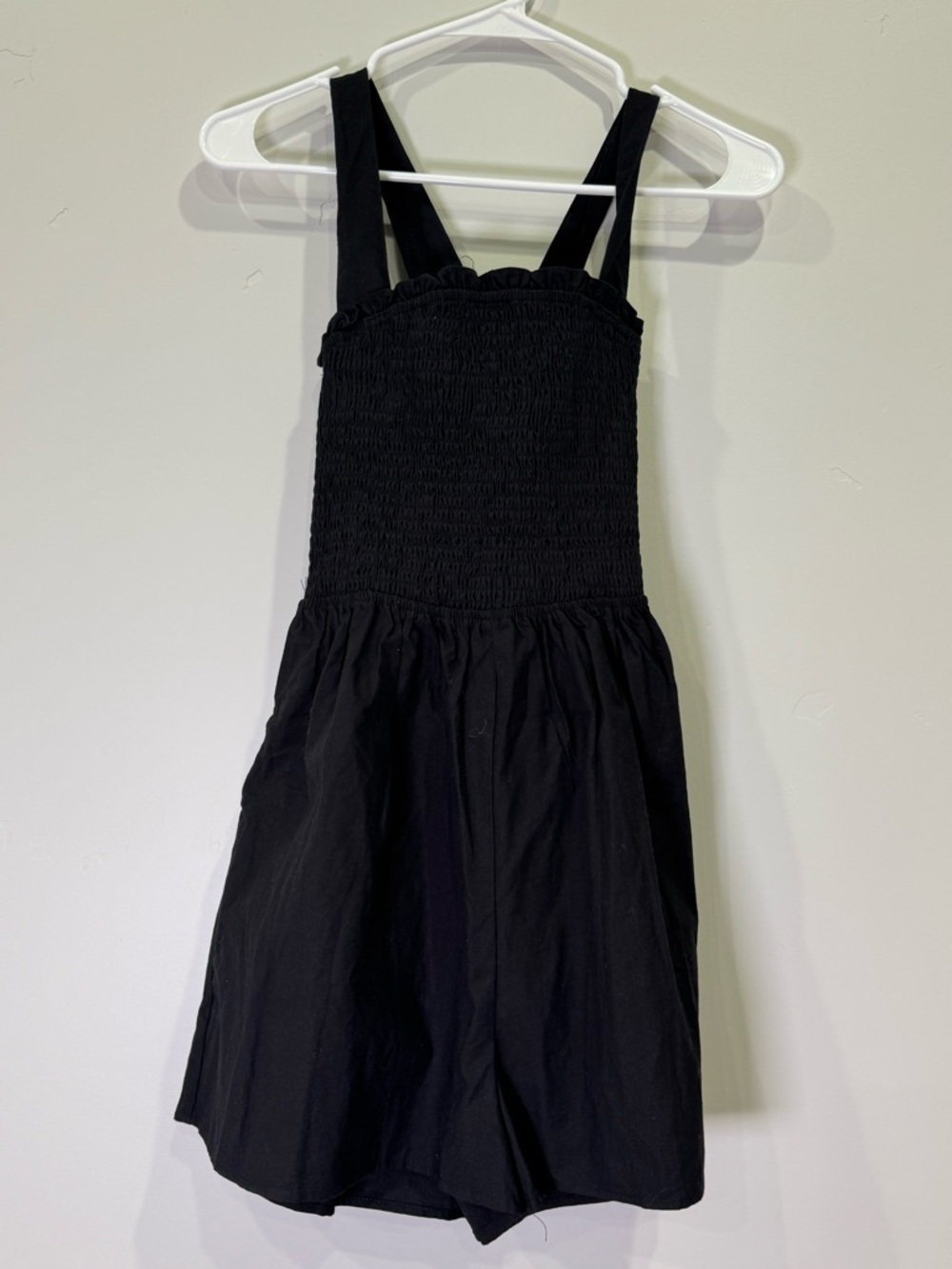Black Smocked Sundress Tie Back Mini Dress idea ditto boutique dress